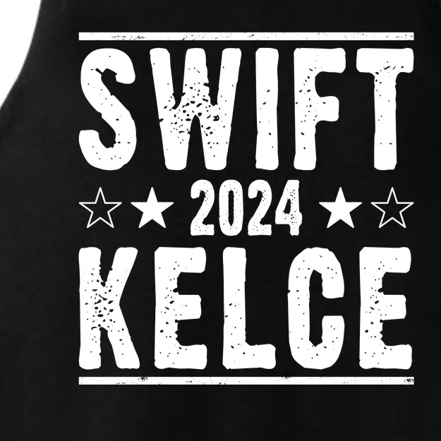 Swift Kelce 2024 Election Funny Ladies Tri-Blend Wicking Tank