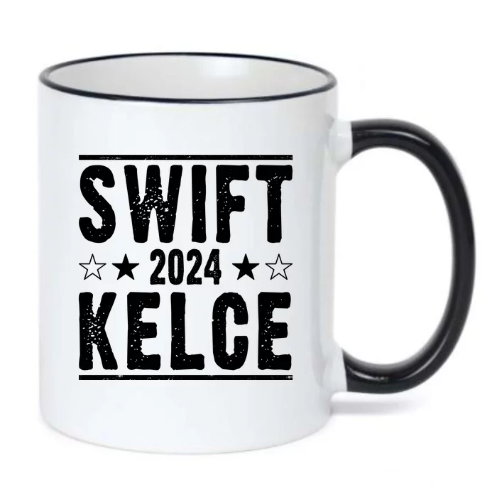 Swift Kelce 2024 Election Funny Black Color Changing Mug