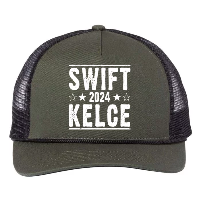 Swift Kelce 2024 Election Funny Retro Rope Trucker Hat Cap