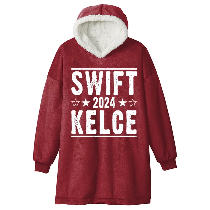 Swift Kelce 2024 Election Funny Hooded Wearable Blanket