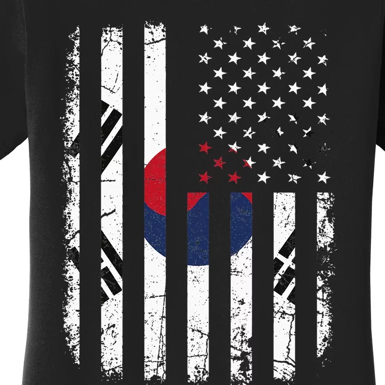 South Korean American Flag South Korea America Pride Women's T-Shirt