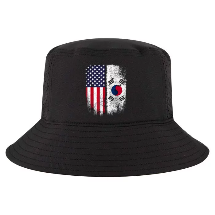 South Korean American Flag Korea Usa America Gift Cool Comfort Performance Bucket Hat