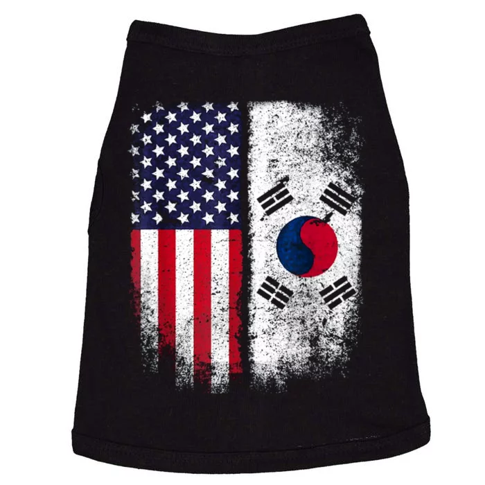 South Korean American Flag Korea Usa America Gift Doggie Tank