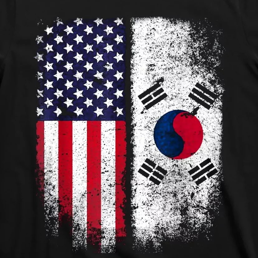 South Korean American Flag Korea Usa America Gift T-Shirt