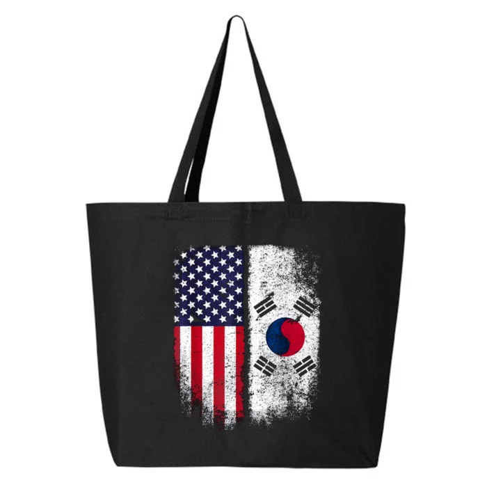 South Korean American Flag Korea Usa America Gift 25L Jumbo Tote