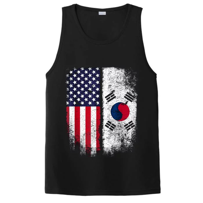 South Korean American Flag Korea Usa America Gift Performance Tank