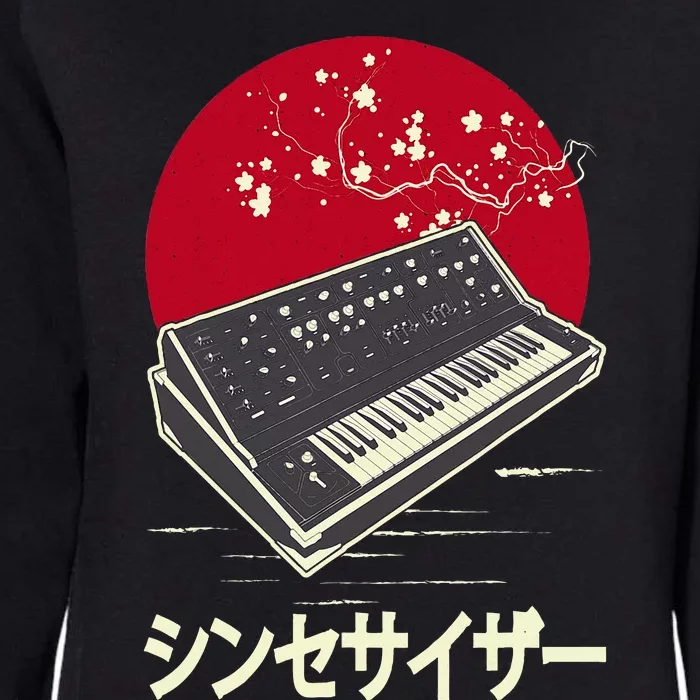 Synthesizer Keyboard Analog Modular Japanese Synth Womens California Wash Sweatshirt