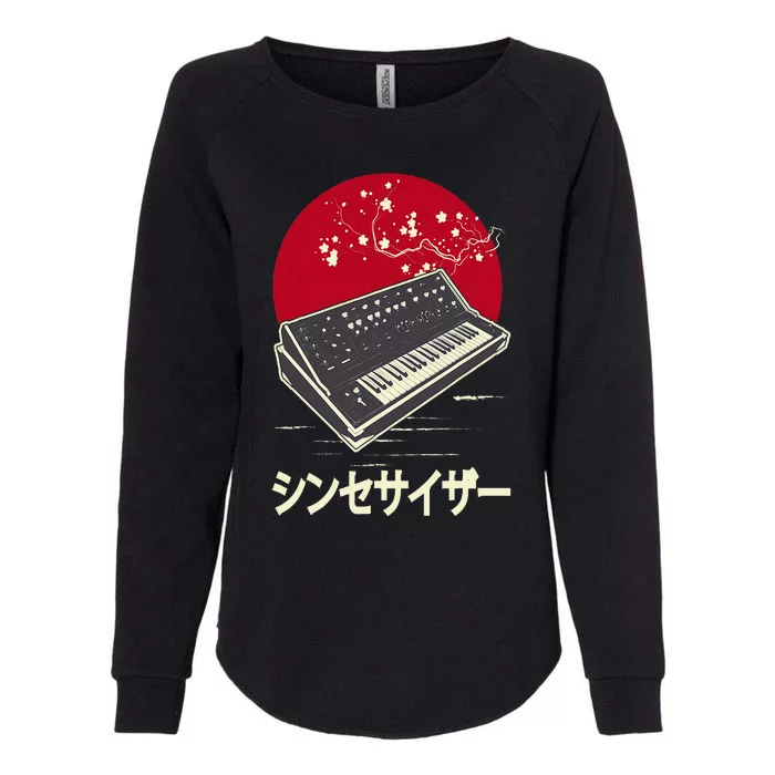 Synthesizer Keyboard Analog Modular Japanese Synth Womens California Wash Sweatshirt