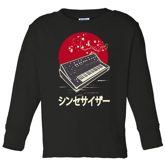 Synthesizer Keyboard Analog Modular Japanese Synth Toddler Long Sleeve Shirt