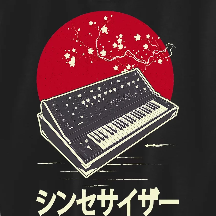 Synthesizer Keyboard Analog Modular Japanese Synth Kids Sweatshirt