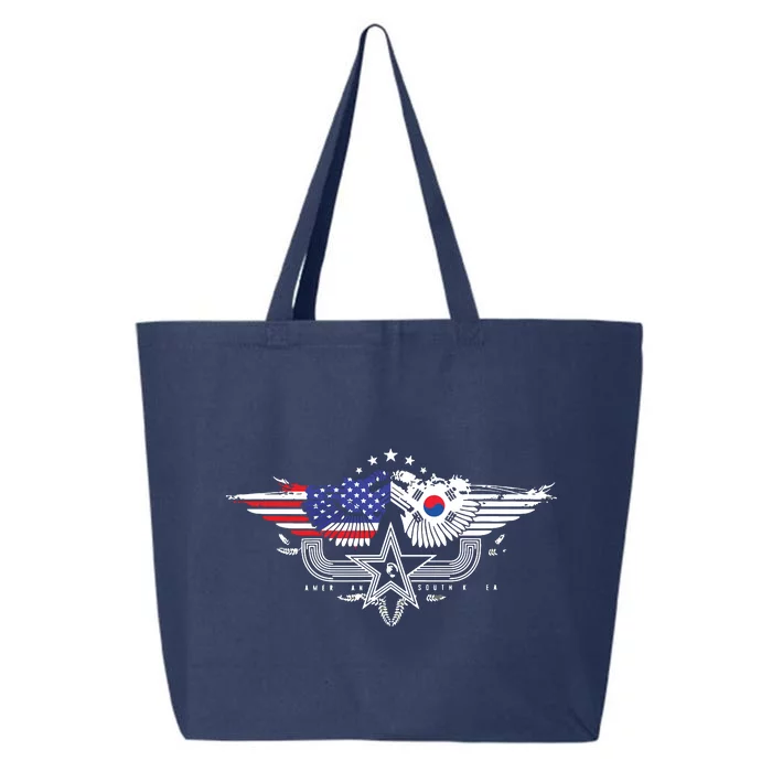 South Korean American Flag South Korea Flag 25L Jumbo Tote