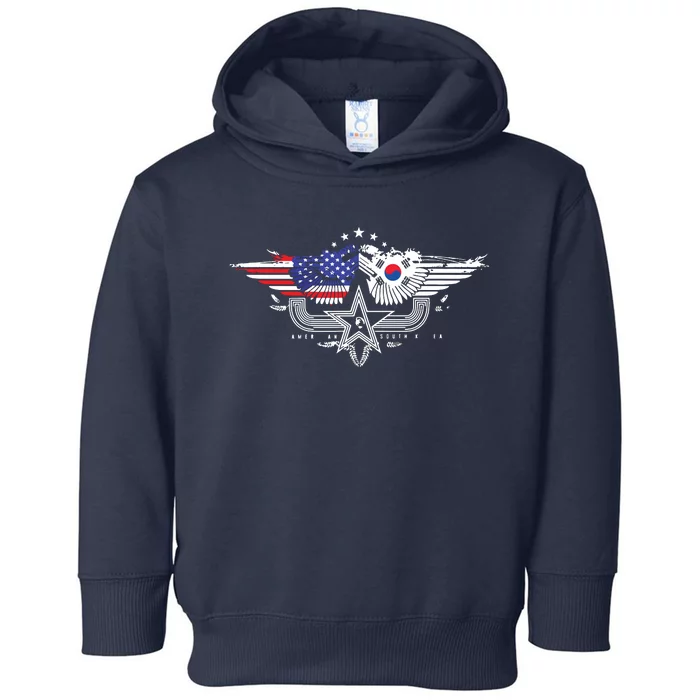 South Korean American Flag South Korea Flag Toddler Hoodie