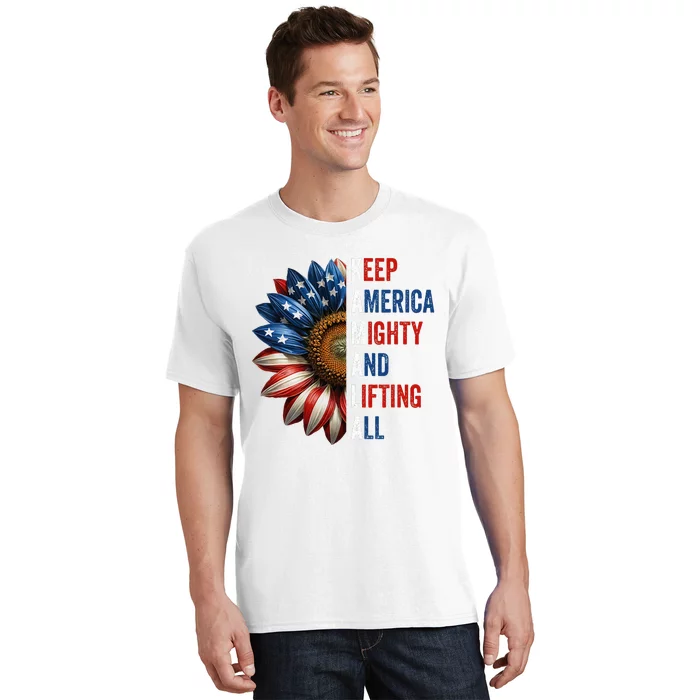 Sunflower Keep America Mighty And Lifting All Kamala Waltz T-Shirt