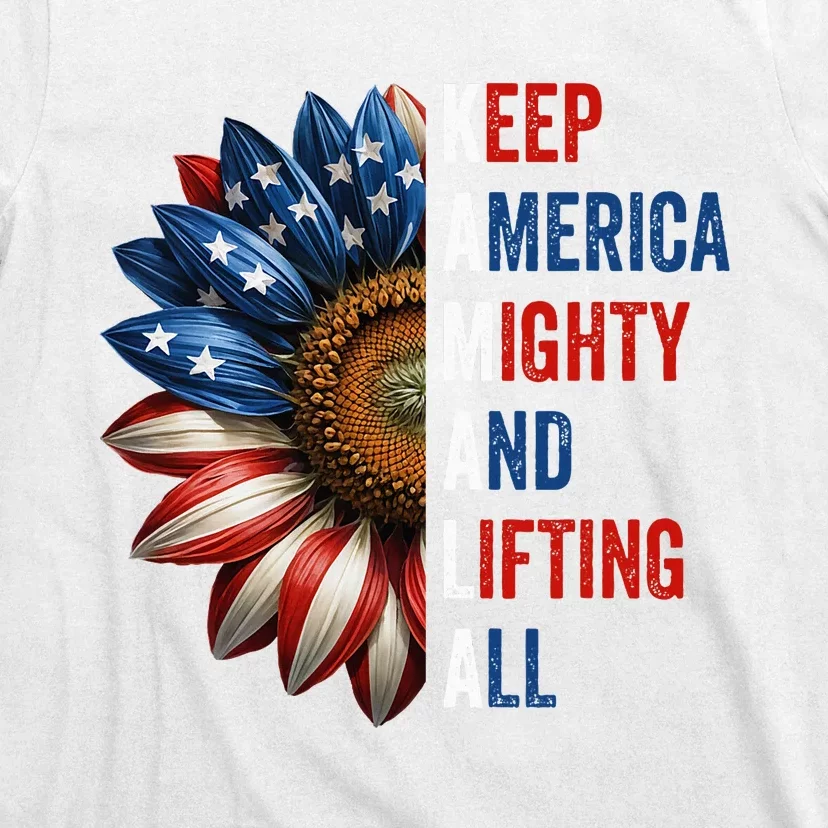 Sunflower Keep America Mighty And Lifting All Kamala Waltz T-Shirt