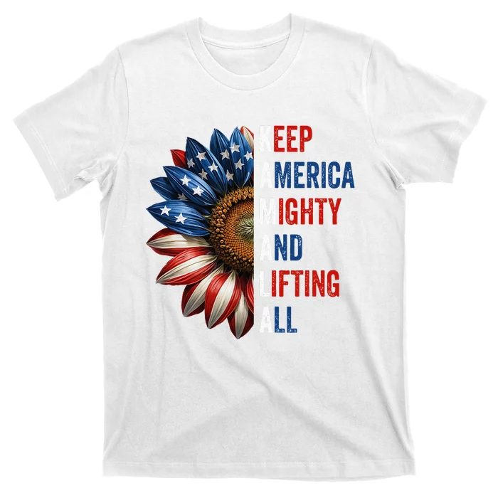 Sunflower Keep America Mighty And Lifting All Kamala Waltz T-Shirt