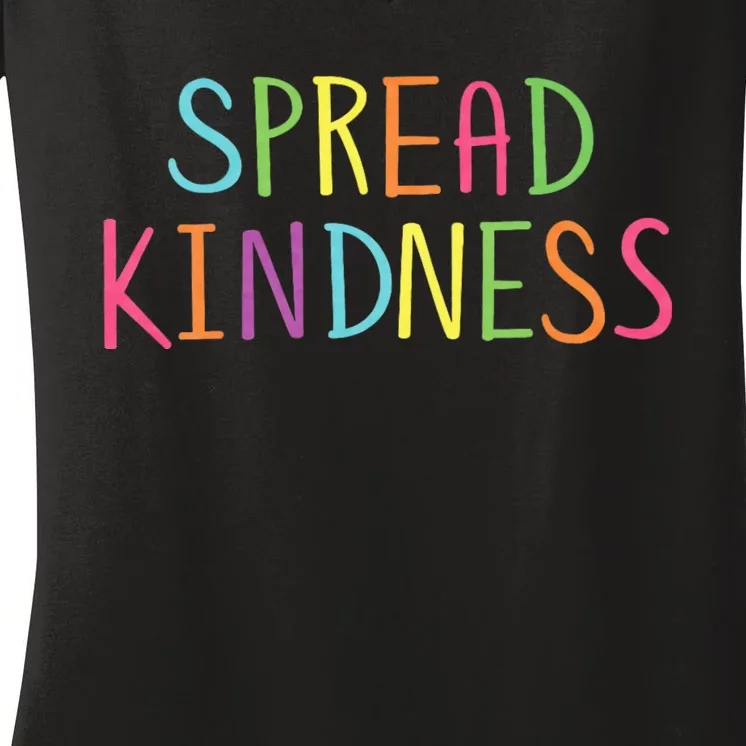 Spread Kindness Anti Bully Bullying Prevention Awareness Women's V-Neck T-Shirt