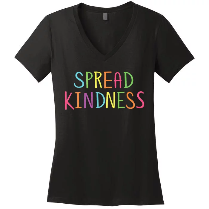 Spread Kindness Anti Bully Bullying Prevention Awareness Women's V-Neck T-Shirt