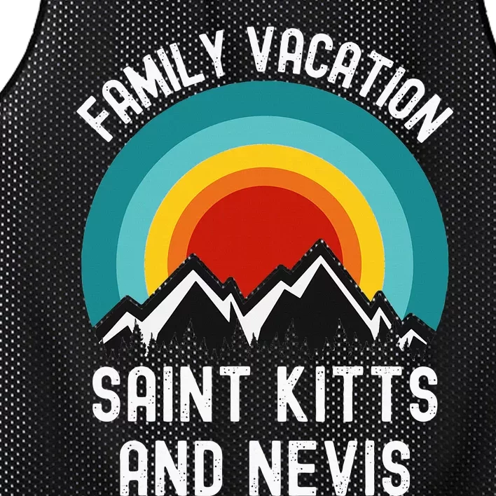 Saint Kitts And Nevis Family Vacation Matching Outfit Mesh Reversible Basketball Jersey Tank