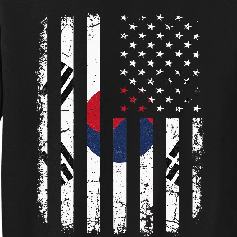 South Korean American Flag South Korea America Pride Tall Sweatshirt