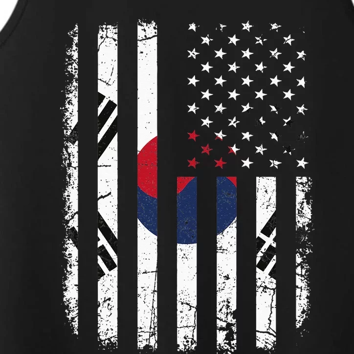 South Korean American Flag South Korea America Pride Performance Tank