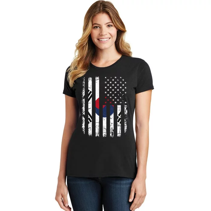 South Korean American Flag South Korea America Pride Women's T-Shirt