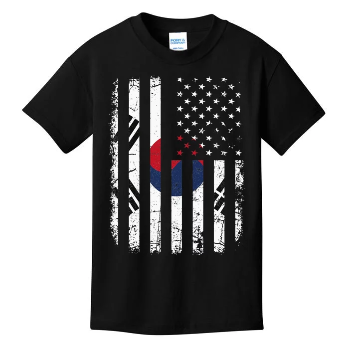 South Korean American Flag South Korea America Pride Kids T-Shirt