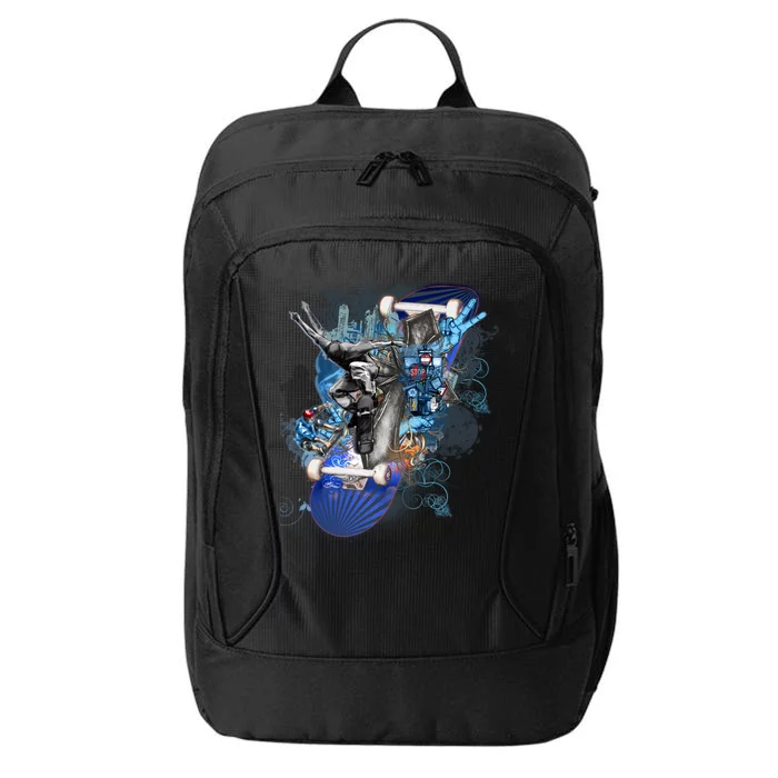 Skateboard Collage City Backpack