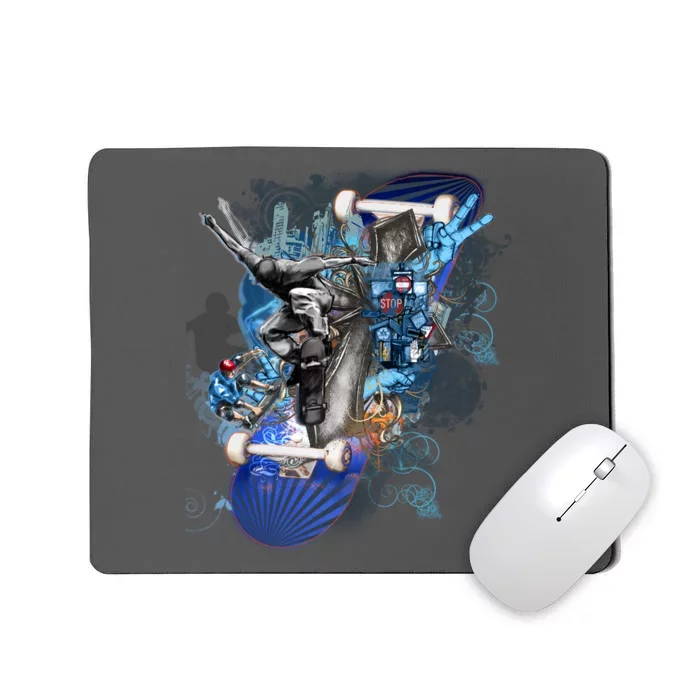 Skateboard Collage Mousepad