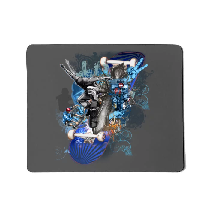 Skateboard Collage Mousepad