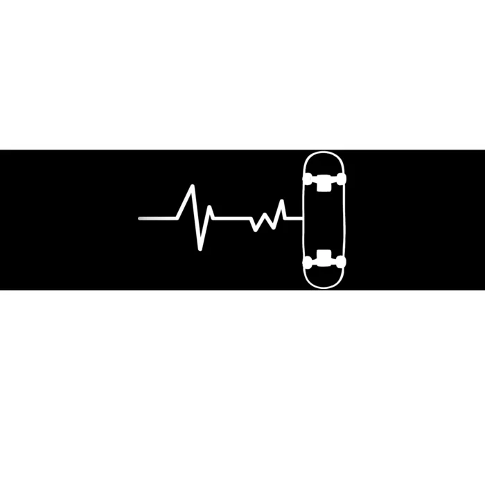 Skateboard Heartbeat Pulse Bumper Sticker