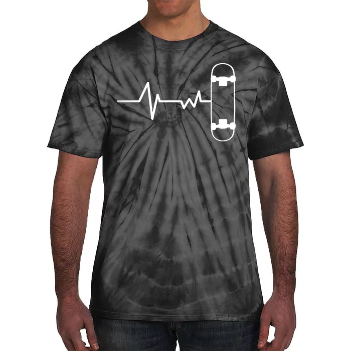 Skateboard Heartbeat Pulse Tie-Dye T-Shirt