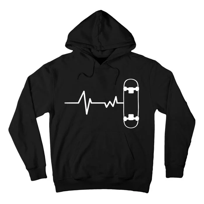 Skateboard Heartbeat Pulse Tall Hoodie