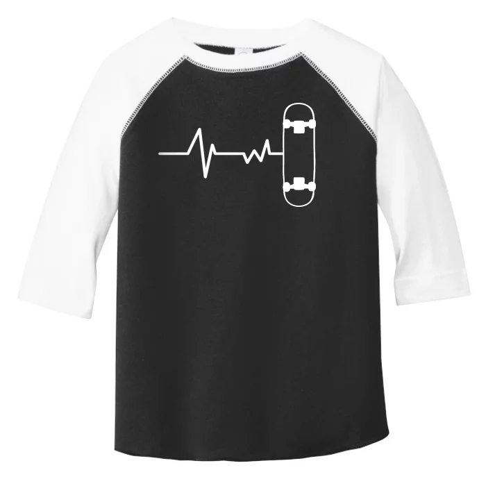 Skateboard Heartbeat Pulse Toddler Fine Jersey T-Shirt