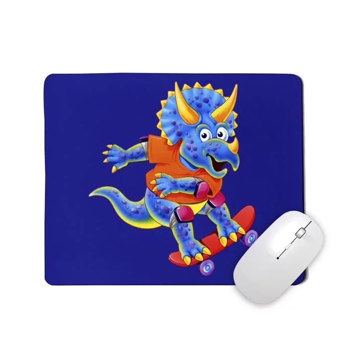 Skateboard Triceratops Mousepad