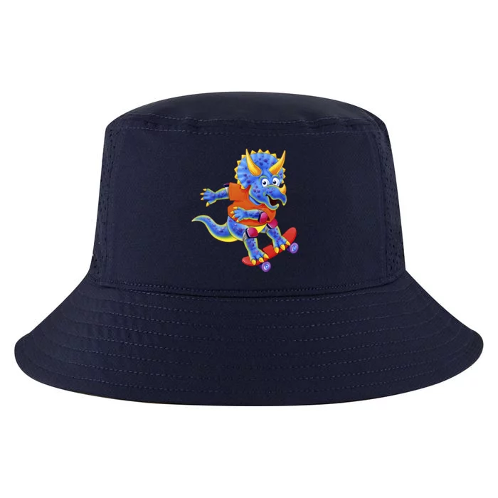 Skateboard Triceratops Cool Comfort Performance Bucket Hat