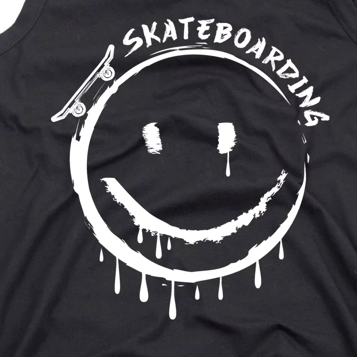 Skateboarding Graffiti Smile Face Tank Top