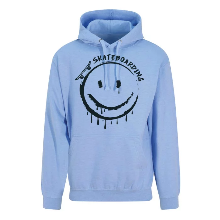 Skateboarding Graffiti Smile Face Unisex Surf Hoodie