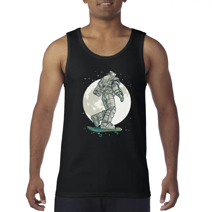 Skater Astronaut Moon Tank Top