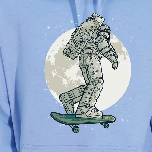 Skater Astronaut Moon Unisex Surf Hoodie