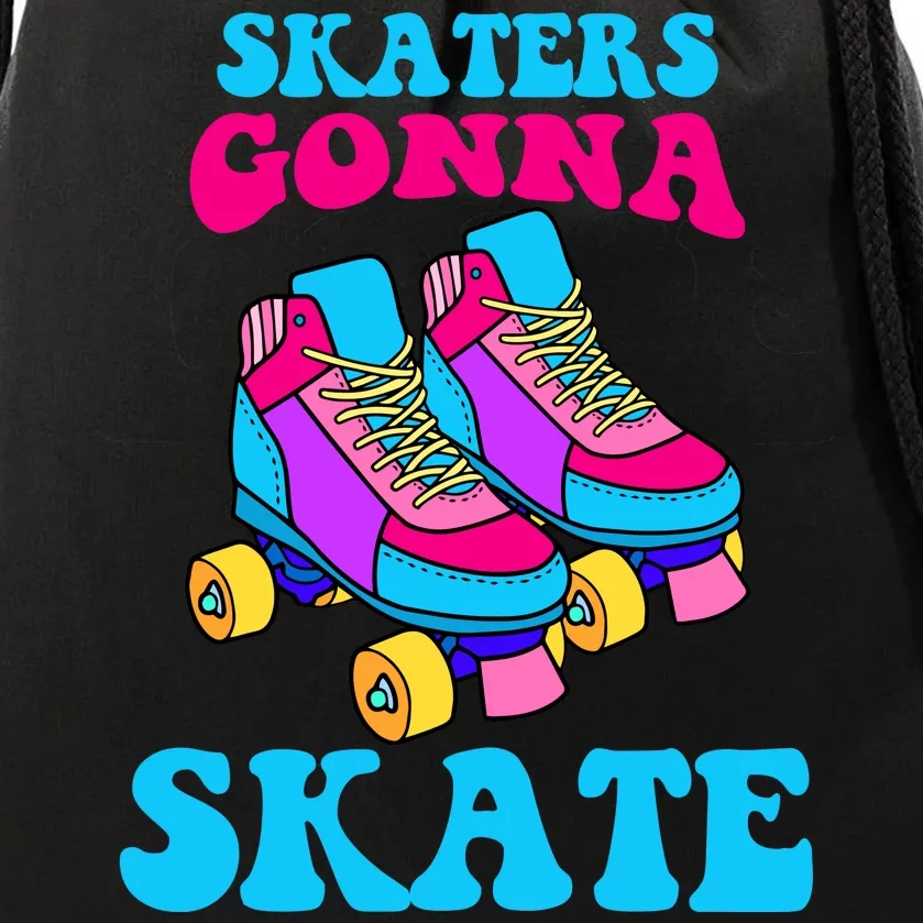 Skaters Gonna Skate Drawstring Bag