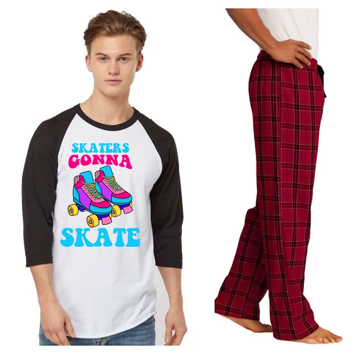 Skaters Gonna Skate Raglan Sleeve Pajama Set