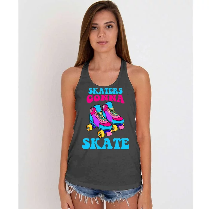 Skaters Gonna Skate Women's Knotted Racerback Tank