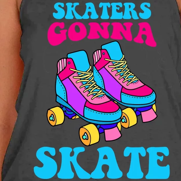 Skaters Gonna Skate Women's Knotted Racerback Tank