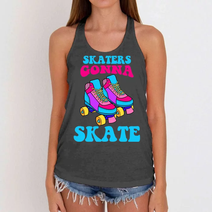 Skaters Gonna Skate Women's Knotted Racerback Tank