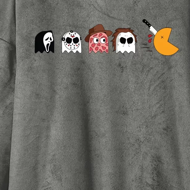 Serial Killer Boo Halloween Serial Killer Ghost Hooded Wearable Blanket