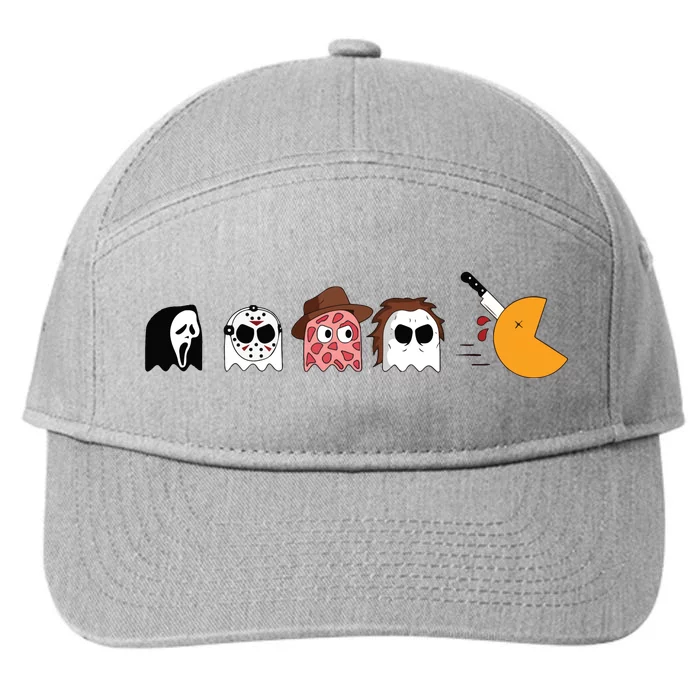 Serial Killer Boo Halloween Serial Killer Ghost 7-Panel Snapback Hat