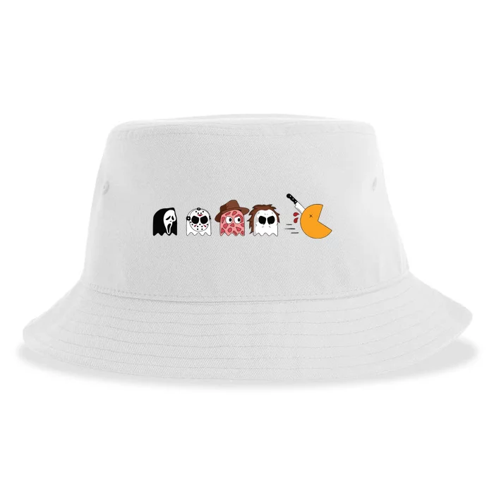 Serial Killer Boo Halloween Serial Killer Ghost Sustainable Bucket Hat