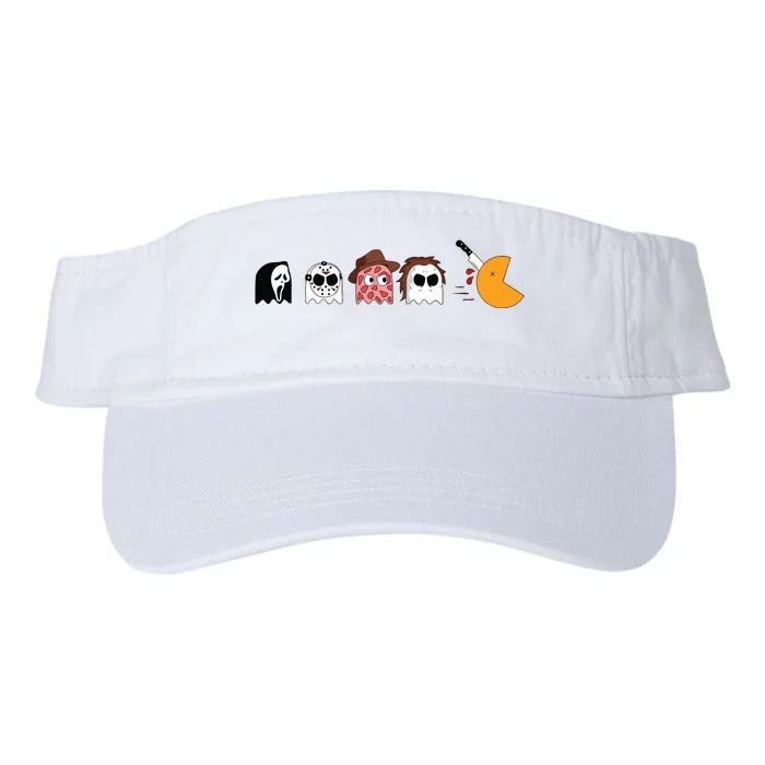 Serial Killer Boo Halloween Serial Killer Ghost Valucap Bio-Washed Visor