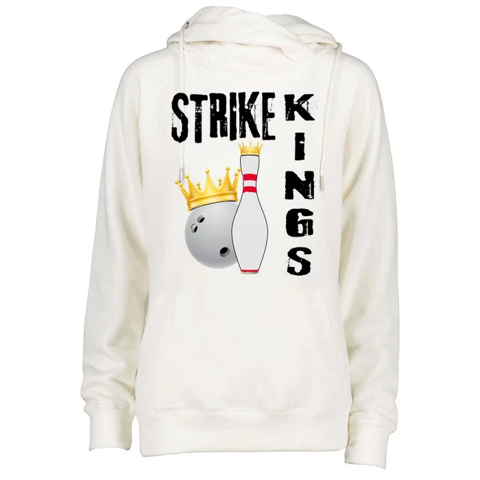 Strike Kings Bowling Logo Womens Funnel Neck Pullover Hood