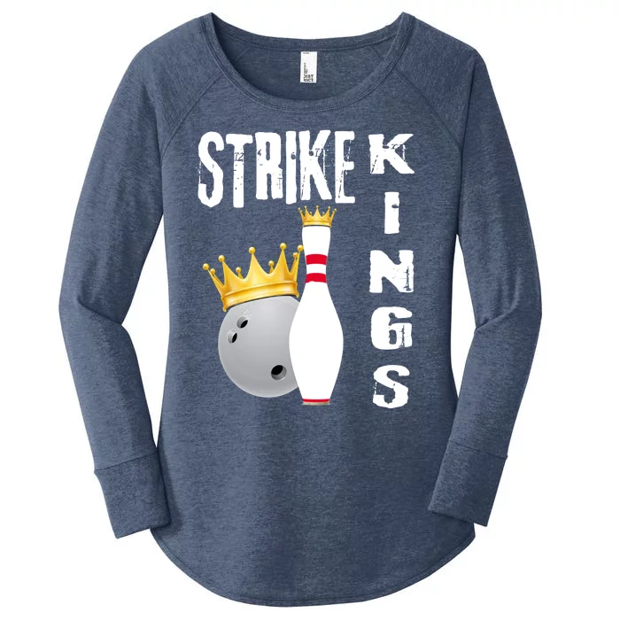 Strike Kings Bowling Logo Women's Perfect Tri Tunic Long Sleeve Shirt